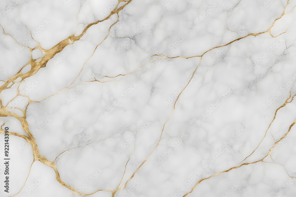 A classic white marble pattern with subtle gold veining, AI Generated A classic white marble pattern with subtle gold veining, AI Generated