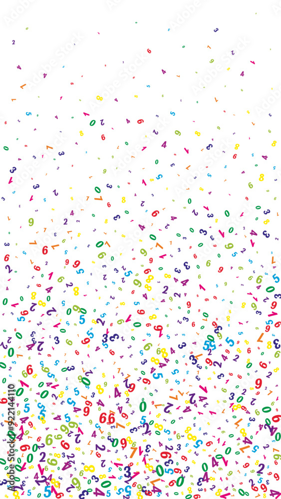 Flying colorful digits and numbers. School math Flying colorful digits and numbers. School math