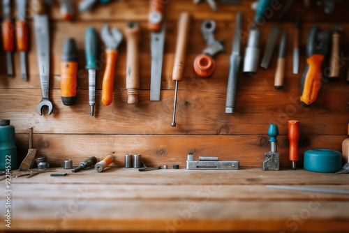 Workshop tools on the wall