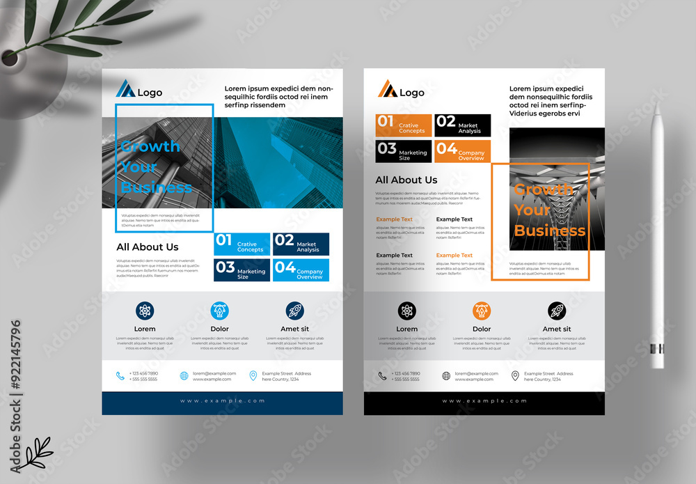 Case Study Flyer Layout Stock Template | Adobe Stock