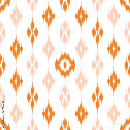 seamless pattern design in ikat style for fabric pinting
