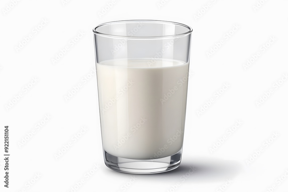 Glass of milk on white background. Glass of milk on white background.