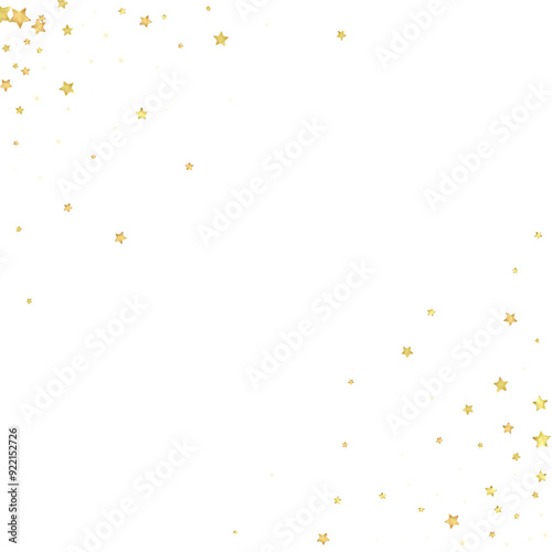 Magic stars vector overlay. Gold stars scattered