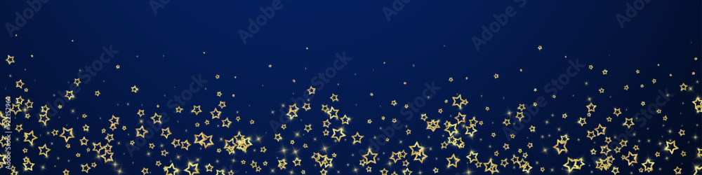 Gold sparkling star confetti. Gold sparkling star confetti.