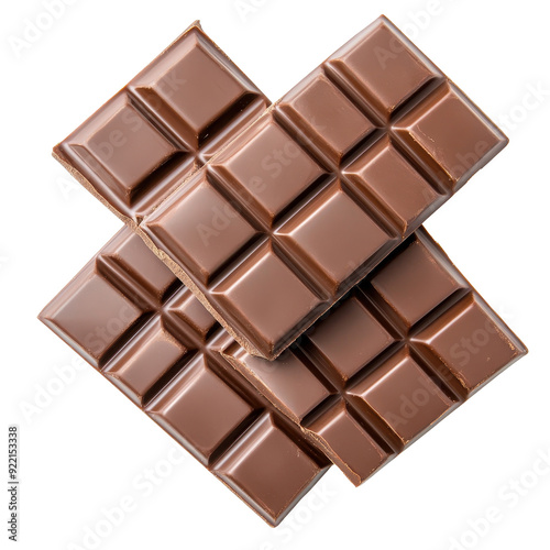 Chocolate bars arranged on a clean, bright surface, showcasing their rich colors and textures, inviting indulgence and enjoyment for chocolate lovers.