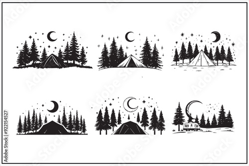 Minimalist Camping Vector Designs