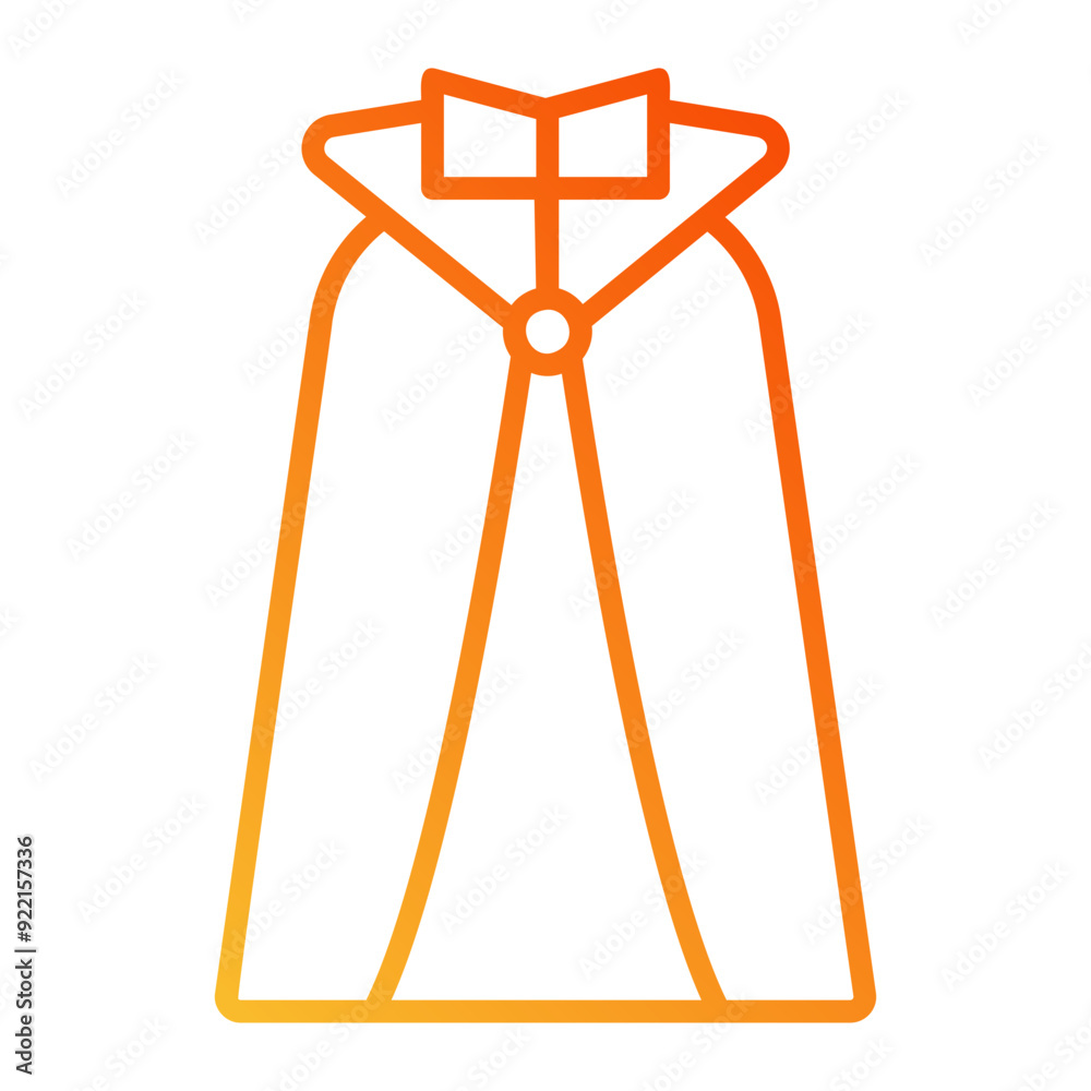 Vampire Cape Outline Gradient Icon Vampire Cape Outline Gradient Icon