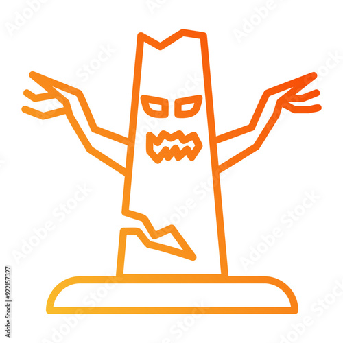 Tree Monster Outline Gradient Icon