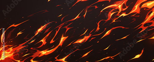 red flames burning background, frame gaming versus illustration