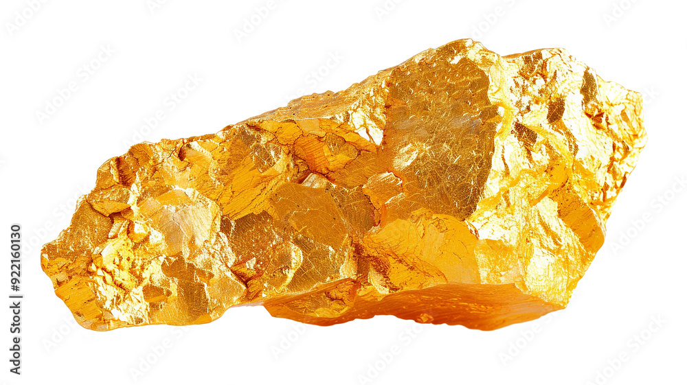 Gold nuggets on a white background Gold nuggets on a white background