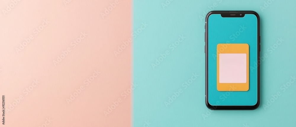 Futuristic Digital Drivers License Displayed on Smartphone Screen - with Copy Space in Futuristic Digital Drivers License Displayed on Smartphone Screen - with Copy Space in