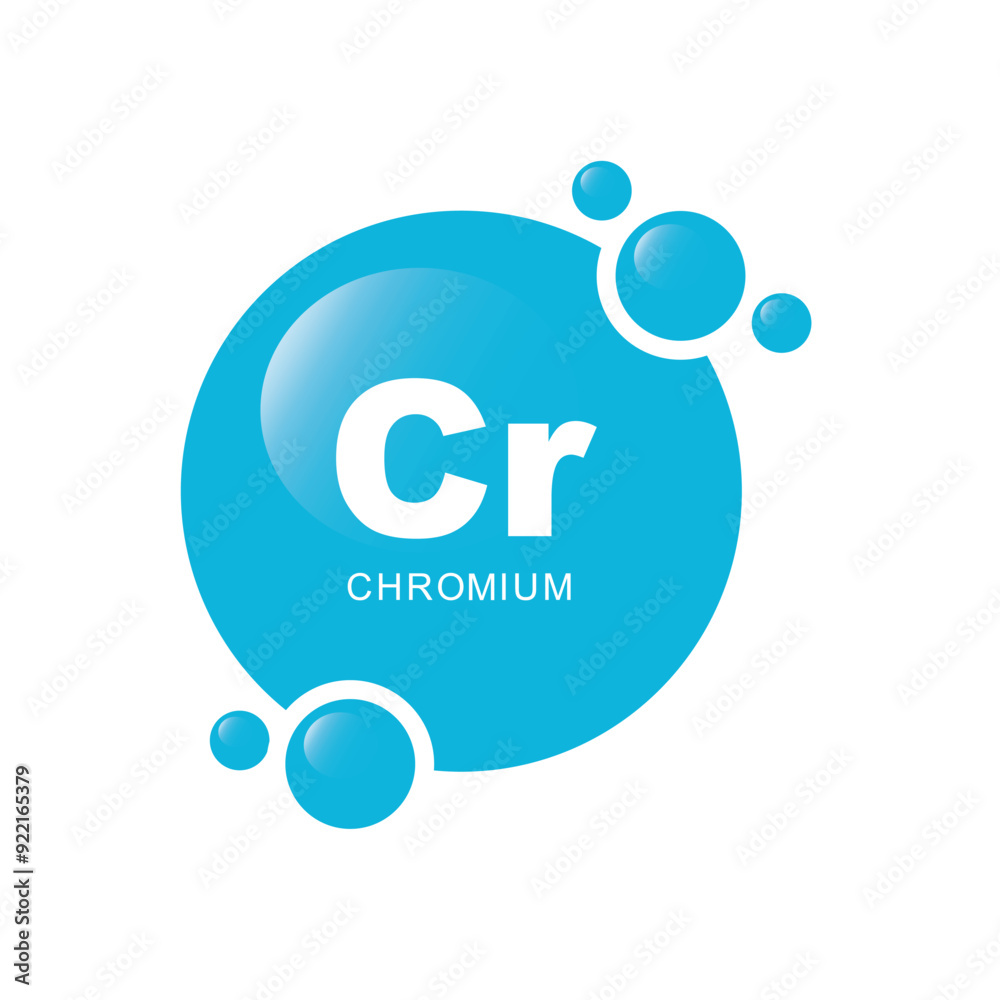 Chromium element - icon, vector, symbol. Chromium element - icon, vector, symbol.