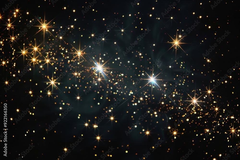 Glittering stars in night sky Glittering stars in night sky