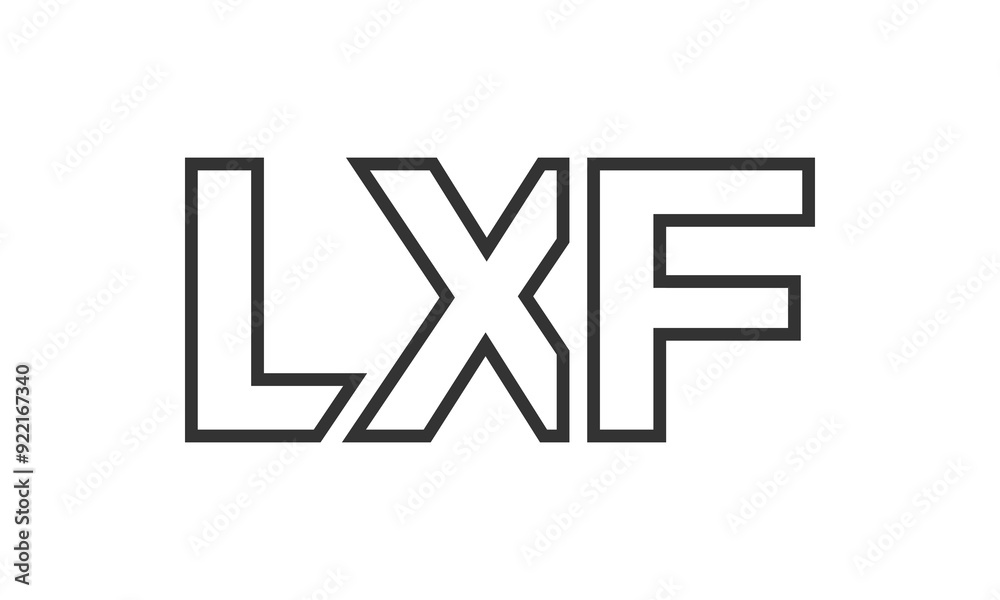 LXF logo design template with strong and modern bold text. Initial based vector logotype featuring simple and minimal typography. Trendy company identity. LXF logo design template with strong and modern bold text. Initial based vector logotype featuring simple and minimal typography. Trendy company identity.