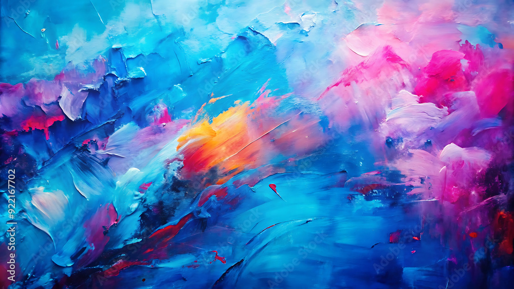 abstract painting of a blue and pink abstract abstract painting of a blue and pink abstract