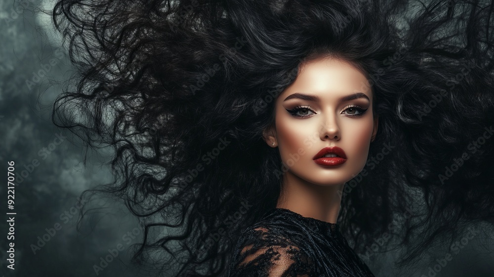 Ethereal Beauty with Voluminous Hair Ethereal Beauty with Voluminous Hair