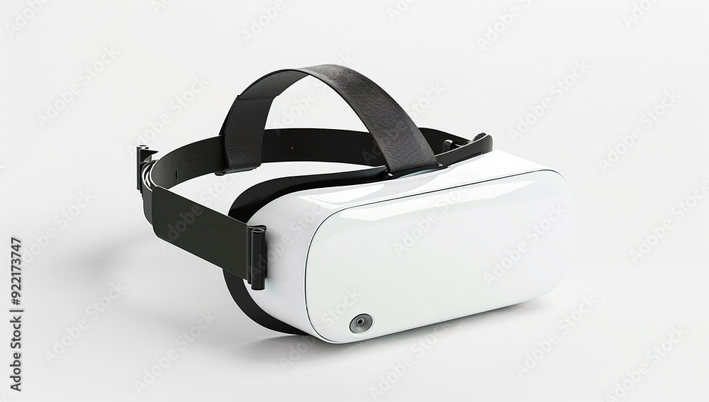 VR glasses headset with 3d white background VR glasses headset with 3d white background