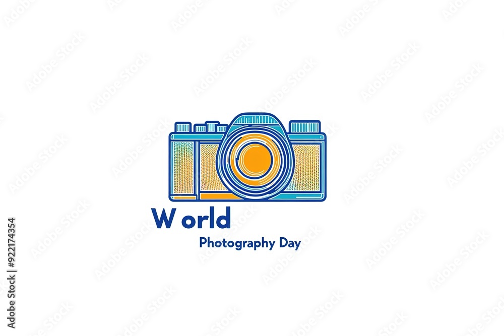 World Photography Day with World Map Background, photographer taking photo. World Photography Day social media banner and instagram banner post design