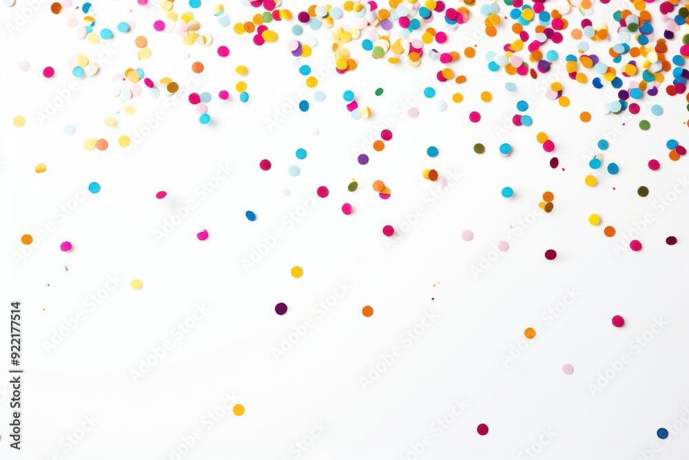 Colorful confetti on white background Colorful confetti on white background