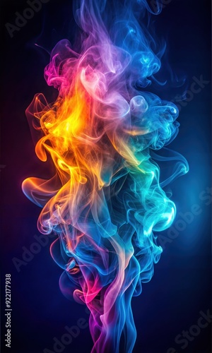 Vibrant Coloured Smoke: Swirling, Dynamic Smoke Trails for Creative and Dramatic Effects For Poster and Digital Design 