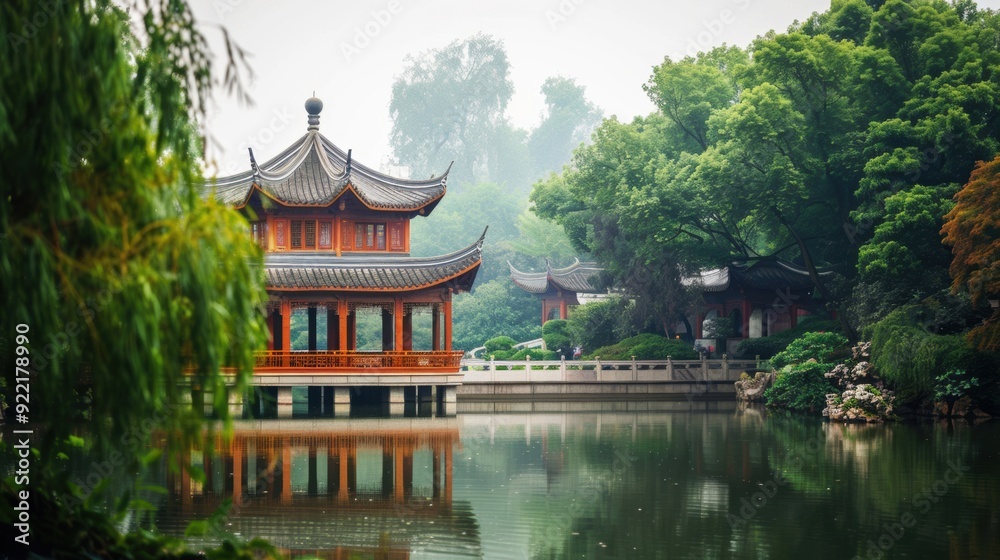 A picturesque outdoor scene showcasing traditional Chinese architecture with ancient structures, capturing the essence of historical and cultural beauty A picturesque outdoor scene showcasing traditional Chinese architecture with ancient structures, capturing the essence of historical and cultural beauty