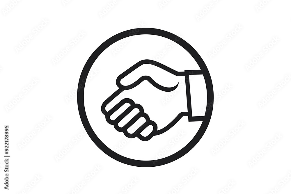 Business Handshake outline icon design Business Handshake outline icon design