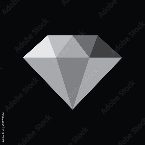 A diamond icon on black background