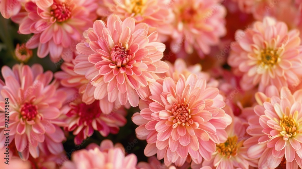 A close-up background of a pink chrysanthemum, showcasing its delicate petals and vibrant color for a natural and floral aesthetic A close-up background of a pink chrysanthemum, showcasing its delicate petals and vibrant color for a natural and floral aesthetic