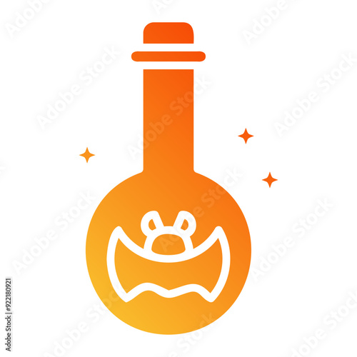 Bat Potion Glyph Gradient Icon