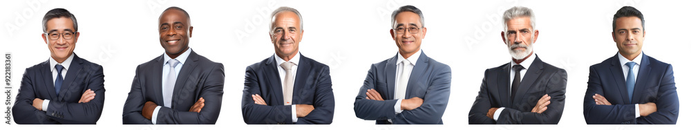 Diverse professional businessman png cut out element set Diverse professional businessman png cut out element set