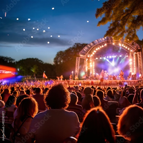 independence day community concert in the park an outdoor concer photo