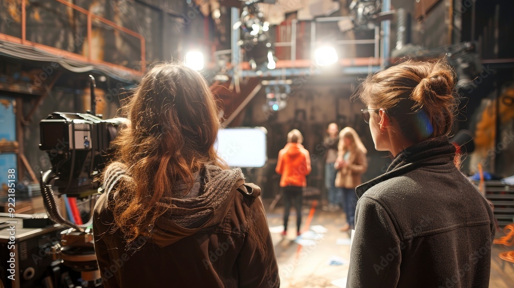 Theater groups rehearsing a play, with scripts and stage props, illustrating the collaborative nature of performing arts Theater groups rehearsing a play, with scripts and stage props, illustrating the collaborative nature of performing arts