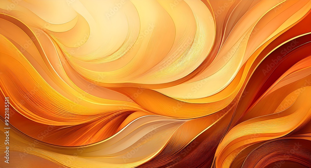 A fluid abstract artwork capturing the golden hues and textures of autumn. Style- 32 A fluid abstract artwork capturing the golden hues and textures of autumn. Style- 32