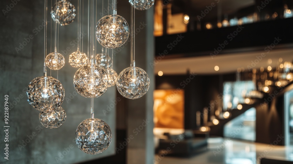 Modern Interior Design with Crystal Chandelier Modern Interior Design with Crystal Chandelier