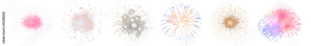 Firework effect png cut out element set Firework effect png cut out element set