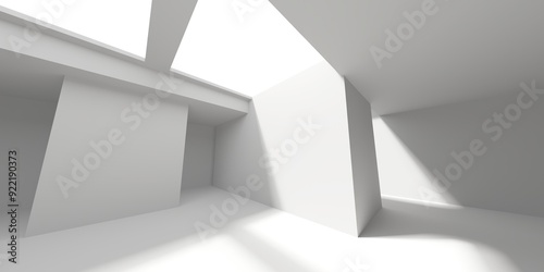 Wallpaper Mural Abstract light corridor interior. Futuristic architecture background Torontodigital.ca