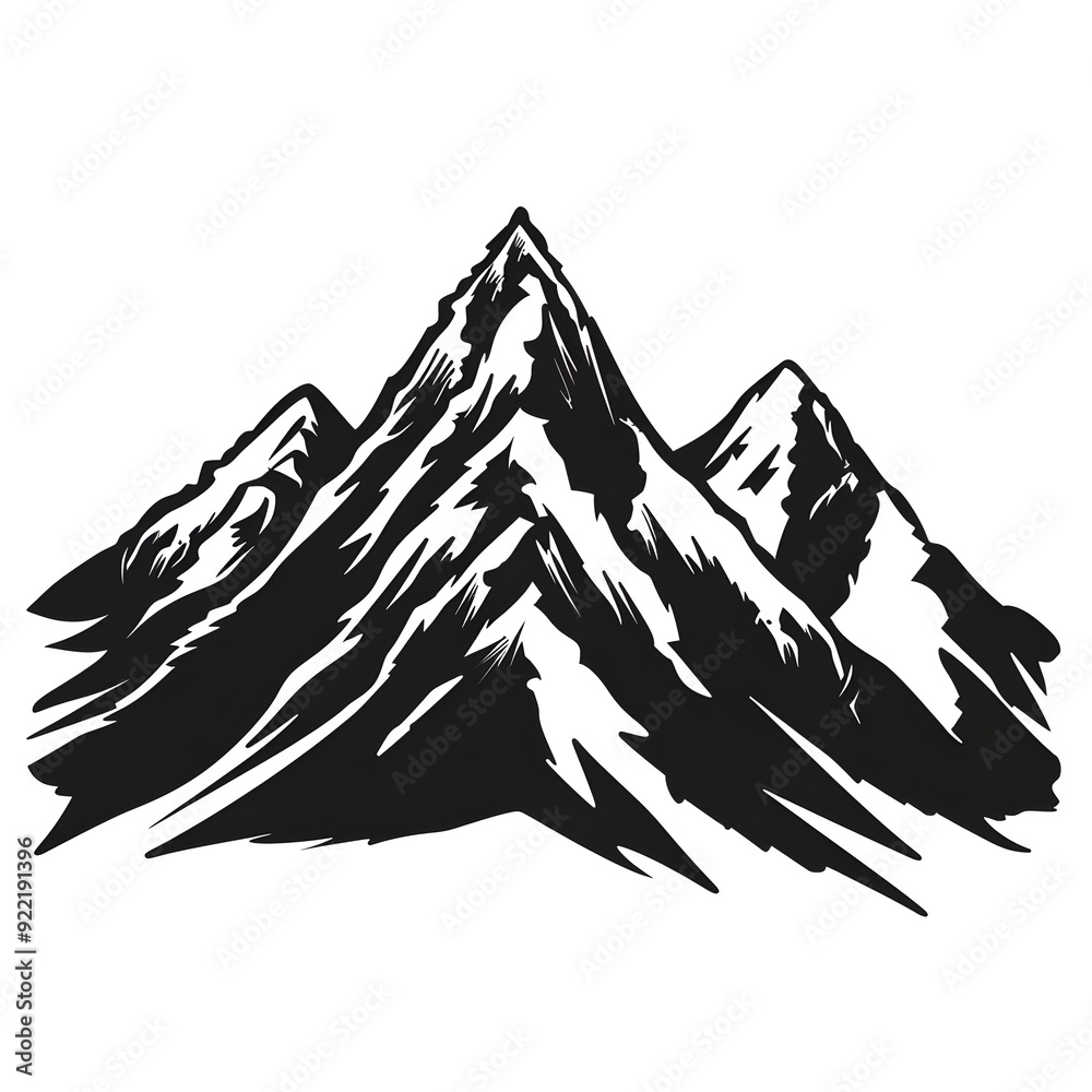 Naklejka premium mountain rocky peak AI generative