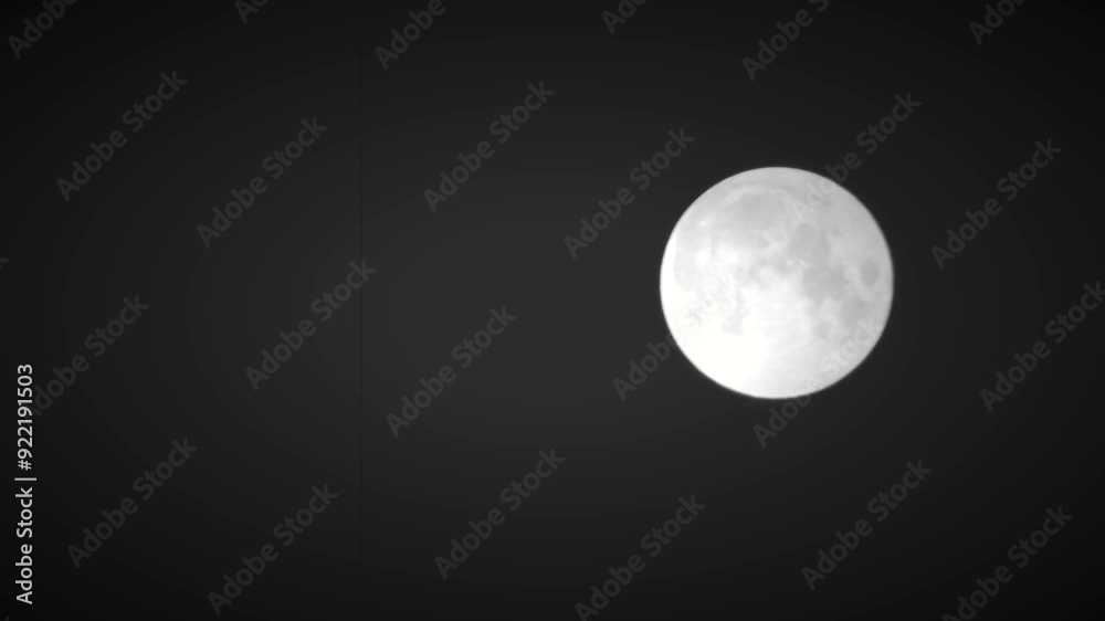 Full Moon with Visible Craters Surface Moving Across the Sky Full Moon with Visible Craters Surface Moving Across the Sky