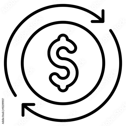 Return On Investment  Icon Element For Design