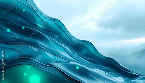 abstract blue background with waves