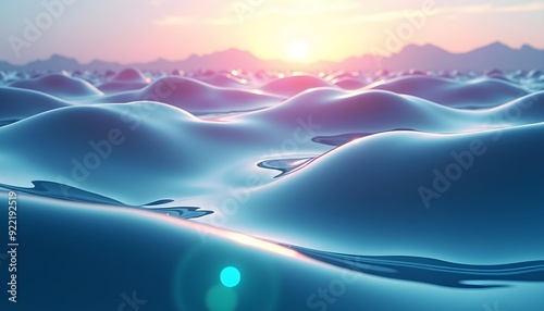 sunrise over the sea futuristic texture