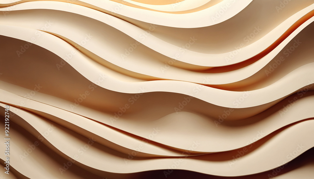 Obraz premium vertical 3D abstract liquid layers, paper cut waves