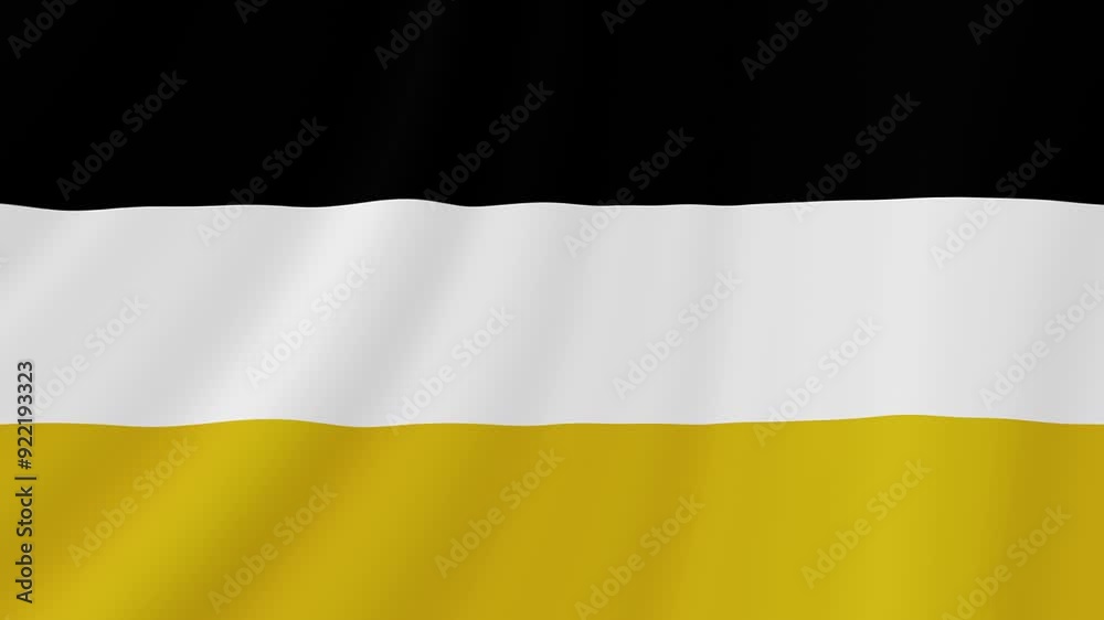 Garifuna Waving Flag. Realistic Flag Animation. Seamless Loop Background.	
