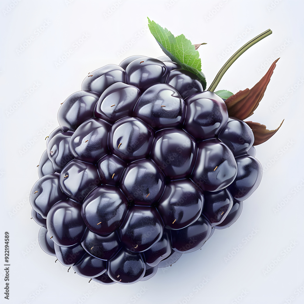 blackberry on white background AI generative blackberry on white background AI generative