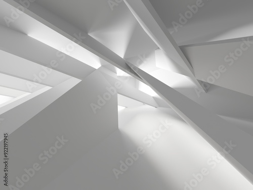 Wallpaper Mural White elegant empty space.  White wall room background. Abstract interior Torontodigital.ca