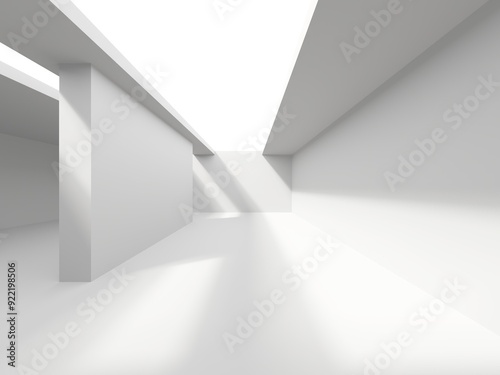 Wallpaper Mural White elegant empty space.  White wall room background. Abstract interior Torontodigital.ca