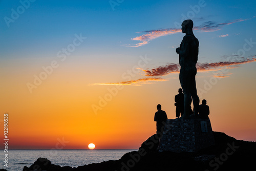Obraz na płótnie Beautiful sunset in Paul do Mar on the island of Madeira w salonie