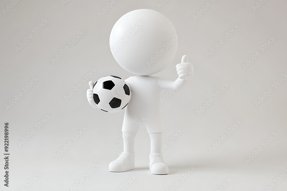 3d render man playing soccer on white background 3d render man playing soccer on white background