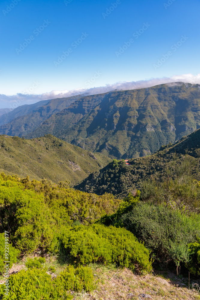 Landscape on the high plateaus of the Madeira mountain range