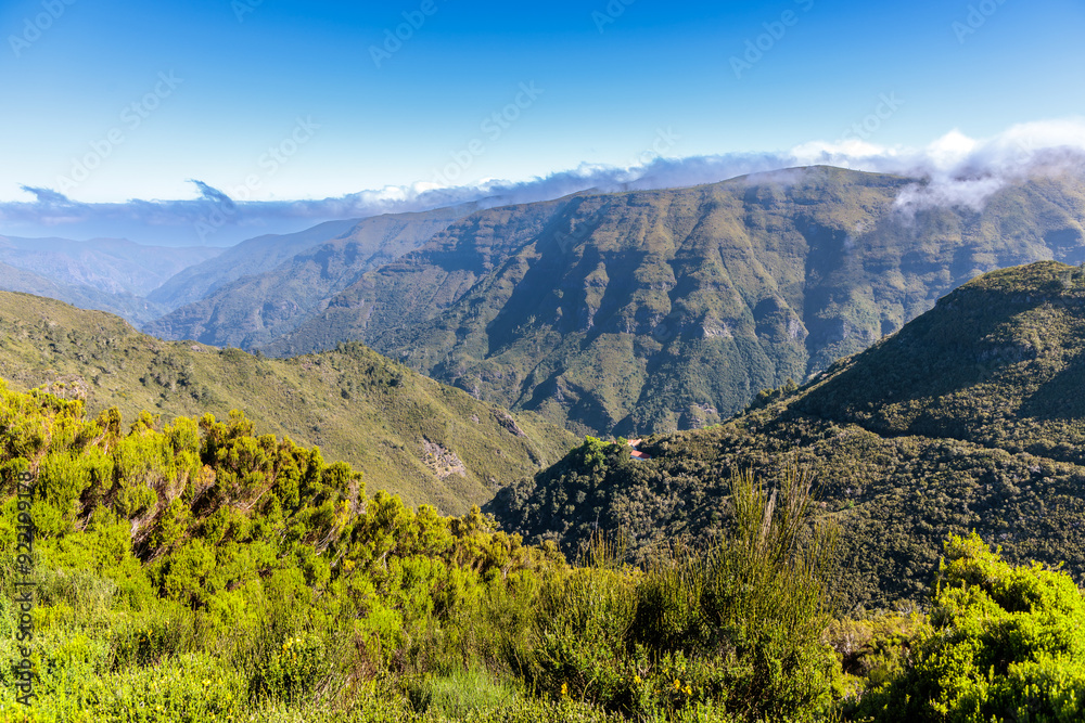 Landscape on the high plateaus of the Madeira mountain range
